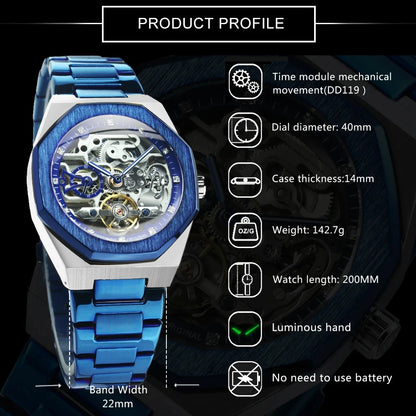 Reloj Automático AETERNO FS100 – Acero Inoxidable
